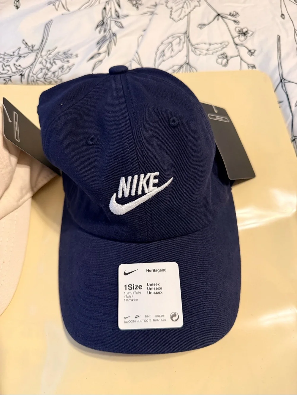 Nike Baseball Cap Duo — White and Navy Embroidered Swoosh